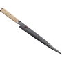 Miyabi 5000MCD Sujihiki 24cm de acero MC63 con mango de madera de abedul de color marrón/plata de 37,4 cm de longitud total de producto