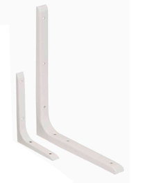 Soporte escuadra clásico 160x120 mm blanco con taco y tornillo E-502