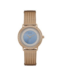 Guess W0836L1 con esfera azul y detalles rosa