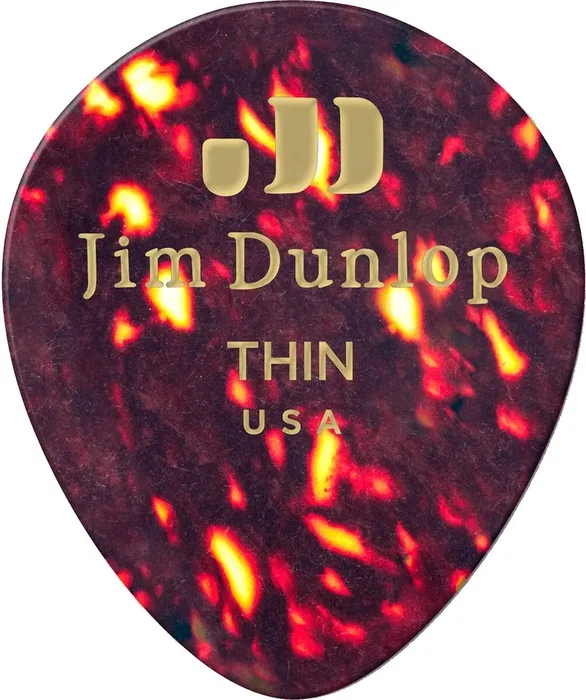 Dunlop Pack 72 Púas Genuine Celluloid Teardrop Shell - Thin