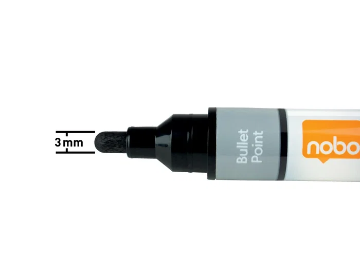 Nobo Rotulador para Pizarra Blanca Tinta Líquida Punta Cónica 3 mm Colores Surtidos Caja de 10 Unidades