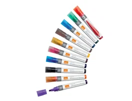 Nobo Rotulador para Pizarra Blanca Tinta Líquida Punta Cónica 3 mm Colores Surtidos Caja de 10 Unidades