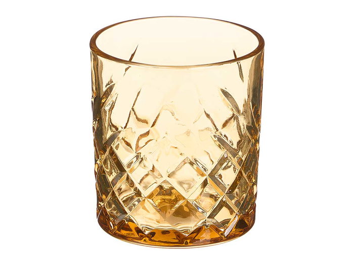 Vivalto Vaso Troquelado 350 ml Ámbar 8,5 x 9,5 cm Vidrio (Set de 24)