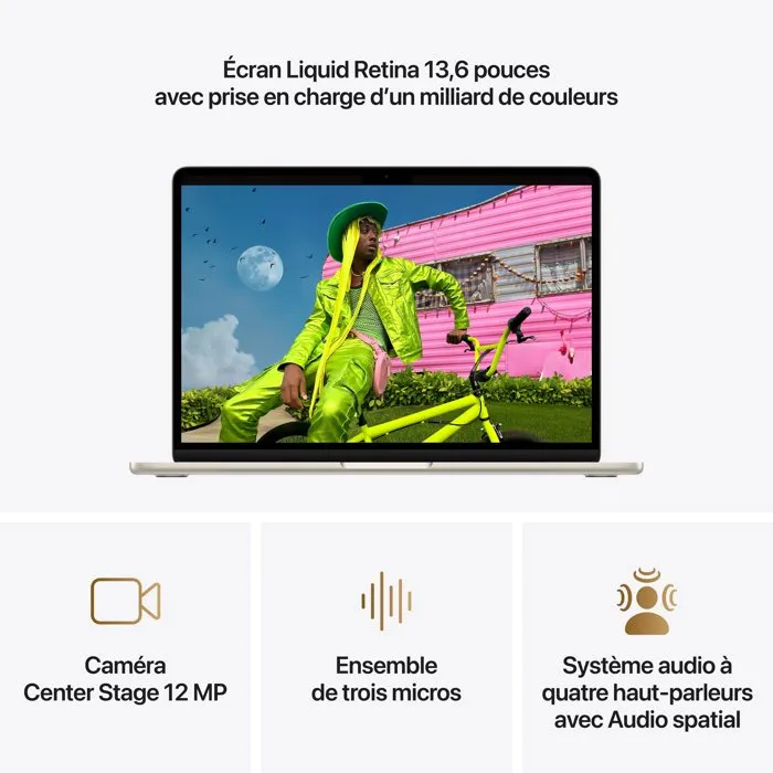 Apple MacBook Air M5 de 13,6 Pulgadas (2026) 16GB RAM 1TB SSD CPU 10 Núcleos GPU 10 Núcleos Stellar Light MDHC4FNA