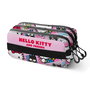 Sanrio Hello Kitty Estuche Portatodo Trick FAN 2.2 Panels 3 Compartimentos Cremallera Material Ripstop con Cinta para Trolley Multicolor