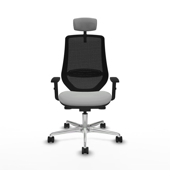 PIQUERAS Y CRESPO Silla de oficina Mardos con mecanismo Sincro/Traslack Gris claro y Negro