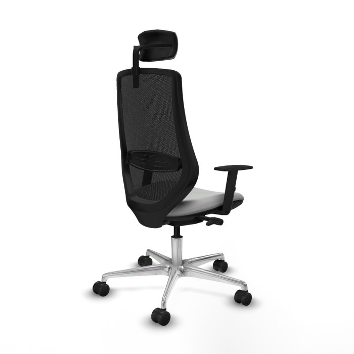 PIQUERAS Y CRESPO Silla de oficina Mardos con mecanismo Sincro/Traslack Gris claro y Negro