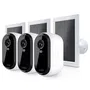 Arlo ARL1716507100797 Pack 3 Cámaras Vigilancia Esenciales 2K con 3 Paneles Solares