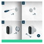 Arlo Pack de 3 Cámaras de Seguridad Essential 2K con 3 Paneles Solares Blanco