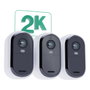 Arlo Pack de 3 Cámaras de Seguridad Essential 2K con 3 Paneles Solares Blanco