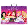 Crayola Maletín de Artista Princesas Disney 25-1094 con 48 Ceras, 15 Rotuladores, 12 Lápices, Pegatinas, Purpurina y Páginas para Colorear