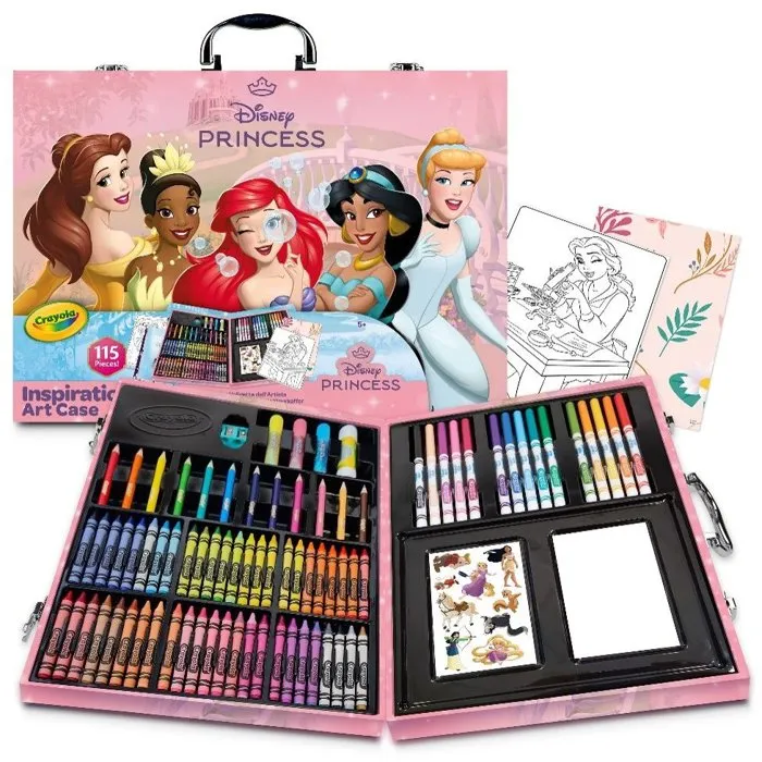 CRAYOLA Maletín del Artista Princesas Disney 115 piezas