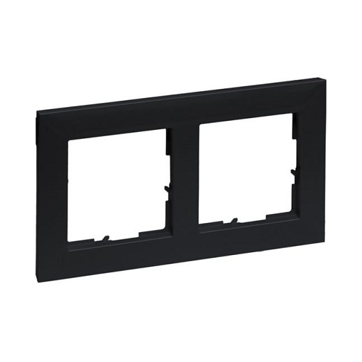 Legrand 765372 SEANO Marco de 2 posiciones Negro Legrand 765372 SEANO Marco de 2 posiciones Negro