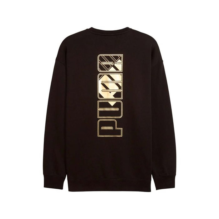Sudadera sin Capucha Hombre Puma Maximal Metallic Relaxed Negro 8-9 Años