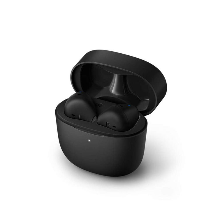 Philips TAT2236BK Auriculares Inalámbricos Bluetooth 5.0 Intrauditivos Abiertos Negros, 6h+12h Batería, Resistencia al Agua IPX4, Carga USB-C, Con Estuche de Carga