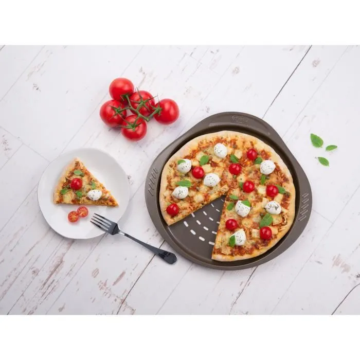 Pyrex 1452055 Plato para Pizza de Metal Perforado, 32 cm