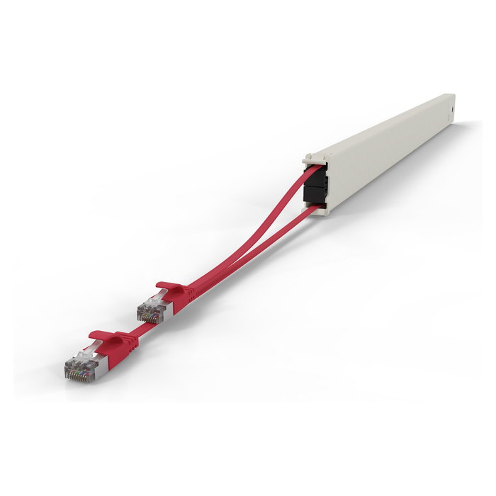 Patchbox patchbox.one Kupferkassette 46RU (2,5 m), Categoría 6a, U/FTP, PoE, Color Rojo
