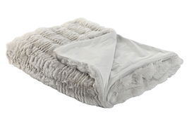 DKD Home Decor Manta de 2 Unidades Gris Claro 170 x 130 cm Urban