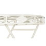 DKD Home Decor Mesa Redonda de Comedor Plegable en Metal Blanco