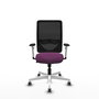 PIQUERAS Y CRESPO Silla de oficina Zulema con mecanismo Sincro, Morado y Negro