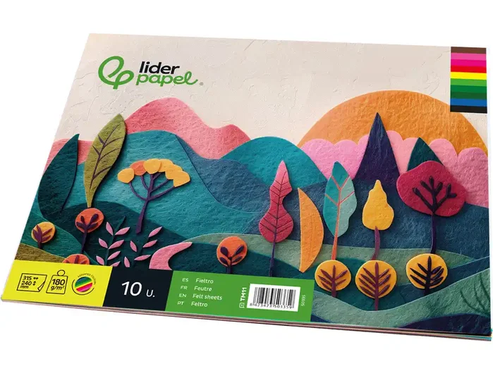 Liderpapel Bloc trabajos manuales 240x315mm 10 Hojas Colores Surtidos