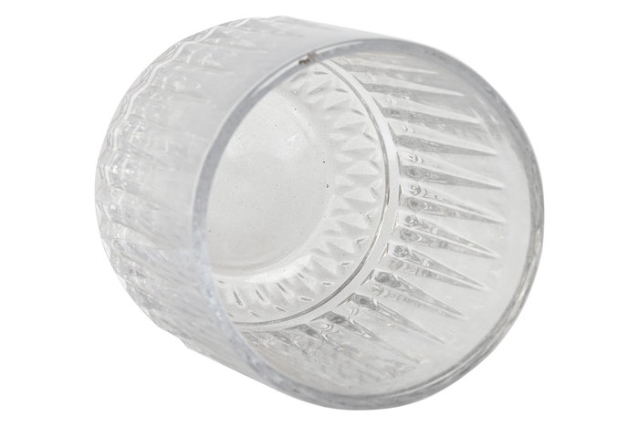 DKD Home Decor Set de 6 Vasos Rayados Transparente Cristal 7.5 x 7.5 x 9.5 cm Colección Stripes Garbo DKD Home Decor Set de 6 Vasos Rayados Transparente Cristal 7.5 x 7.5 x 9.5 cm Colección Stripes Garbo