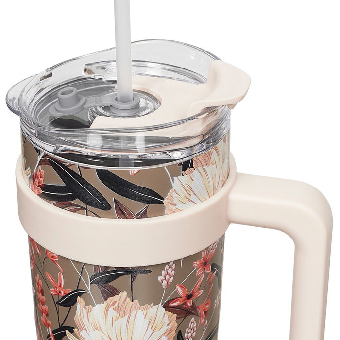 Cook Concept Mug Térmico Miami Winter 1,2 L Acero Inoxidable con Asa y Tapa Ideal para Llevar