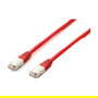 EQUIP 605627 Patch Cable Cat6A S/FTP Rojo 0.5m para 10 Gigabit Ethernet, PoE++, RJ45 a RJ45 Macho, LSZH, 26/7 AWG, 500 MHz, 10000 Mbit/s, Plug and Play