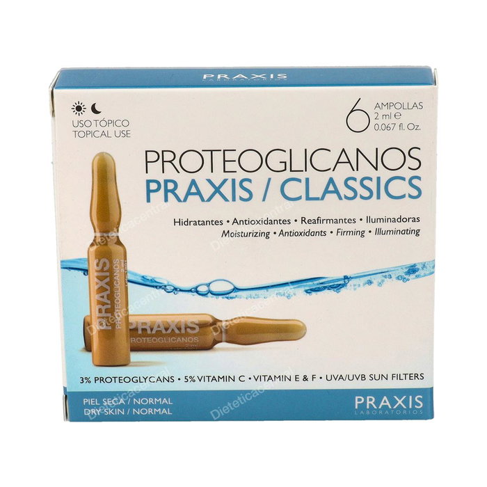PRAXIS Proteoglicanos 6 Ampollas - Suero Facial Antienvejecimiento para Arrugas, Flacidez y Fotoenvejecimiento Cutáneo PRAXIS Proteoglicanos 6 Ampollas - Suero Facial Antienvejecimiento para Arrugas, Flacidez y Fotoenvejecimiento Cutáneo