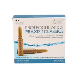PRAXIS Proteoglicanos 6Amp. Tratamiento Antiarrugas, Antiedad y Reafirmante para Rostro y Cuello, Mejora Flacidez y Fotoenvejecimiento
