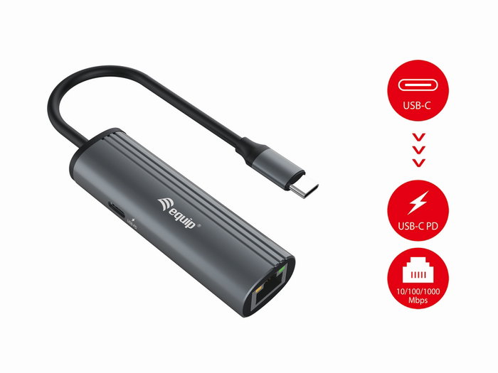 EQUIP ADAPTADOR USB-C A RJ45 GIGABIT USBC PD MAX 100W WAKEONLAN EQUIP ADAPTADOR USB-C A RJ45 GIGABIT USBC PD MAX 100W WAKEONLAN