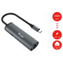 Equip Adaptador USB-C a RJ45 Gigabit y USB PD 100W Gris