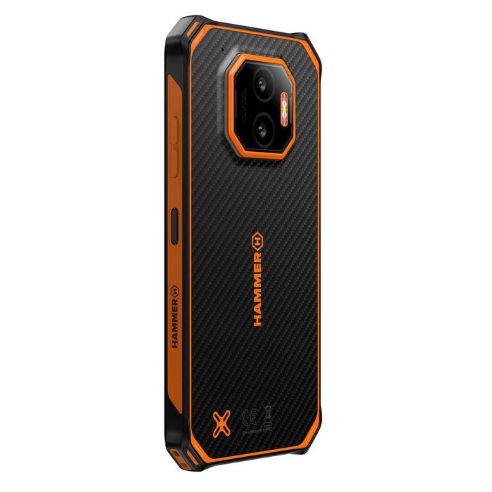 Hammer Energy X2 5G - Smartphone Todoterreno Rugerizado, 8+256GB, IP69/MIL-STD-810H, Pantalla 6.1" IPS, Cámara 50MP, Batería 5000 mAh, Negro-Naranja