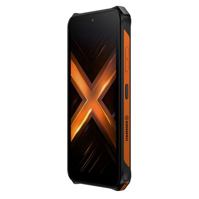 Hammer Energy X2 5G - Smartphone Todoterreno Rugerizado, 8+256GB, IP69/MIL-STD-810H, Pantalla 6.1" IPS, Cámara 50MP, Batería 5000 mAh, Negro-Naranja