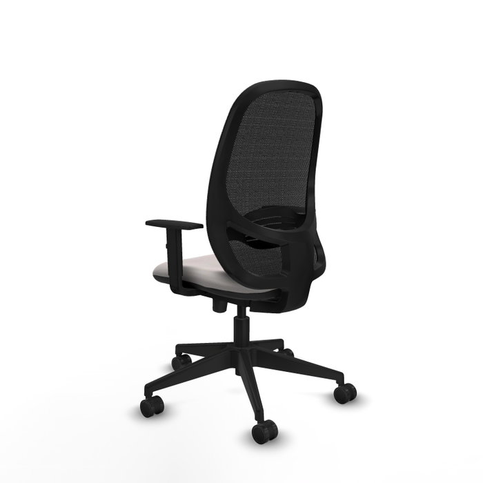 PIQUERAS Y CRESPO Silla de oficina Cilanco con mecanismo Sincro/Traslack Blanco y Negro