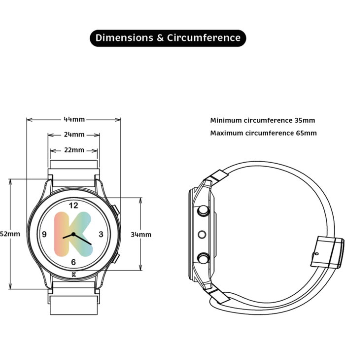 Kidywolf K-WATCH Smartwatch Azul
