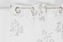DKD Home Decor Cortina Shabby Gris Claro Blanco Poliéster Visillo Hojas 270 x 140 cm (2 Unidades)