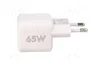 GOOBAY Cargador de Red 65W USB C Power Delivery GaN Blanco