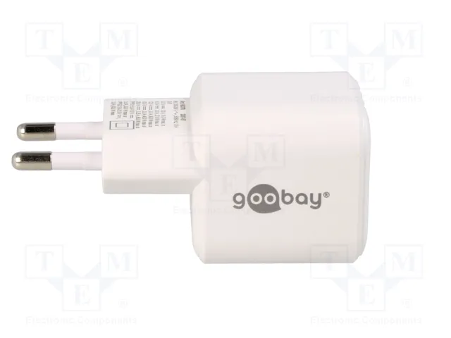 GOOBAY Cargador de Red 65W USB C Power Delivery GaN Blanco