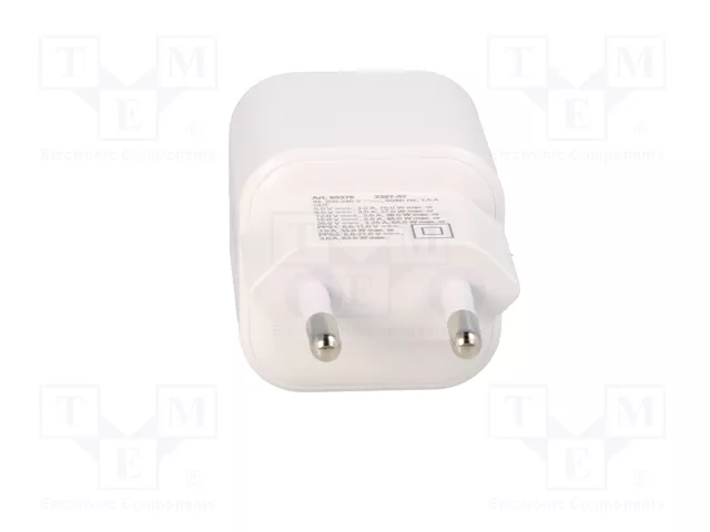 GOOBAY Cargador de Red 65W USB C Power Delivery GaN Blanco