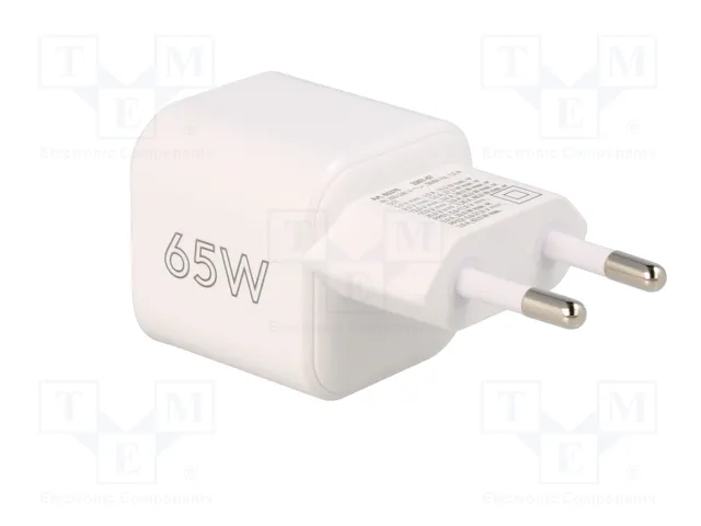 GOOBAY Cargador de Red 65W USB C Power Delivery GaN Blanco