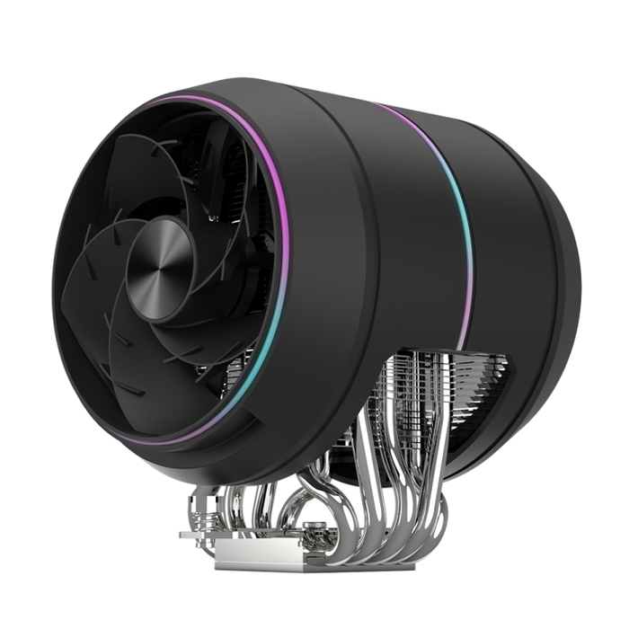 Zalman ZET5 Ventilador CPU 12 cm, 2000 RPM, Rodamiento HDB, Compatible LGA 1851/1700/1200/AM4/AM5, 5 Tubos de Calor, Negro