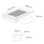 Edm Aplique solar LED negro con punto de luz extraíble y sensor de movimiento