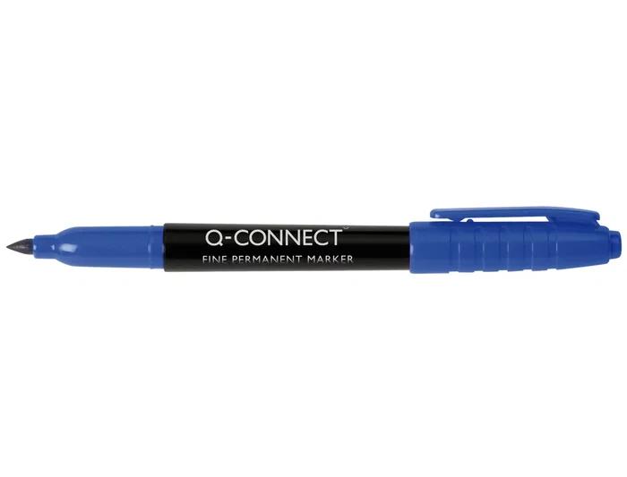 Q-connect Rotulador para CD/DVD Punta Fibra Permanente Azul Punta Redonda Trazo 1 mm