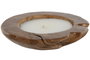 DKD Home Decor Vela de Cera de Parafina y Teca Natural Reutilizable