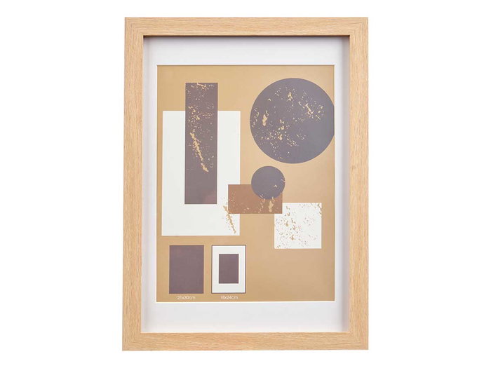 Giftdecor Portafoto Pared Madera Paspartú 18x24 cm Natural (Set de 12)