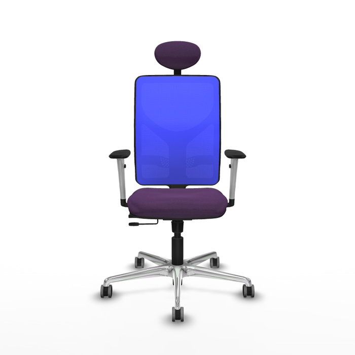 PIQUERAS Y CRESPO Silla de oficina Motilla con mecanismo Sincro/Traslack, Morado y Azul