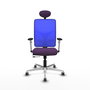 PIQUERAS Y CRESPO Silla de oficina Motilla con mecanismo Sincro/Traslack, Morado y Azul