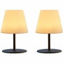 Lumisky Pack de 2 lámparas de mesa inalámbricas TWINS con base de acero gris
