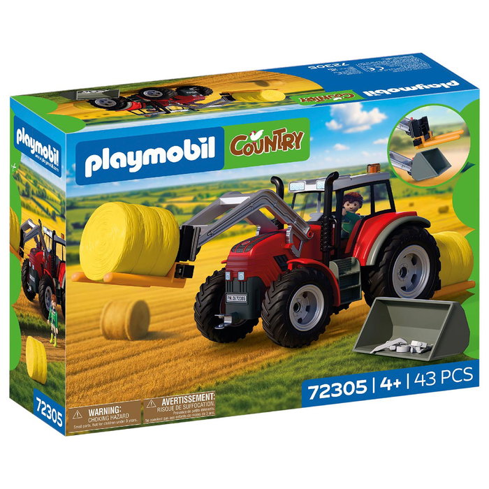 PLAYMOBIL Tractor Grande con Pacas de Heno 72305